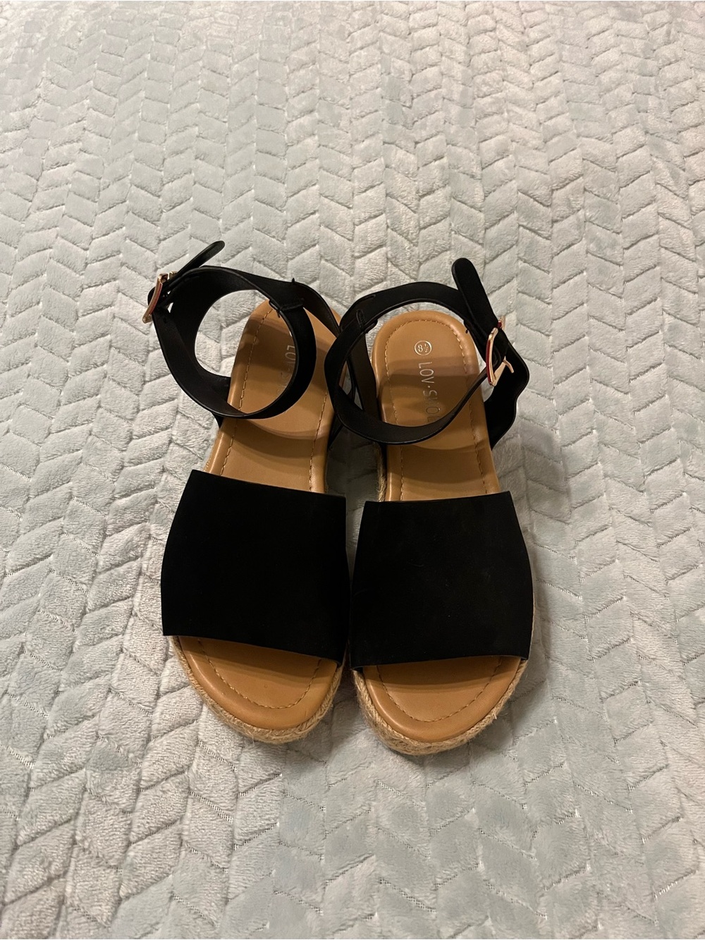 Black Ankle Strap Sandals size 8.5